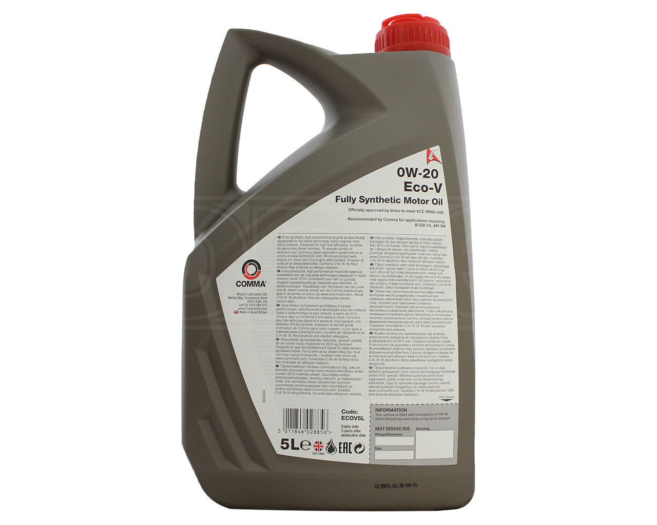 COMMA Eco-FO OW-20 Fully Synthetic Motor Oil 5 Litre