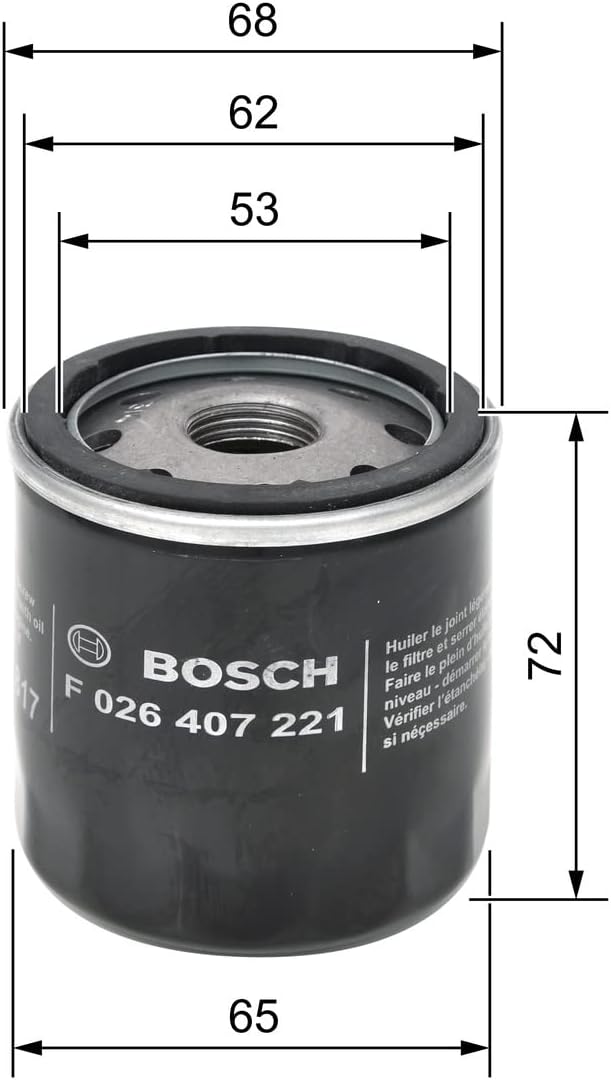 Bosch P7221 Oil Filter – OEM Quality – Advanced Filtration – Engine Protection