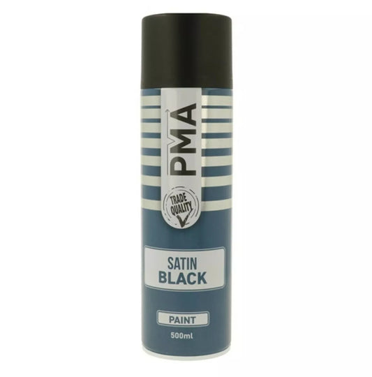 PMA Black Satin Paint Spray 500ml
