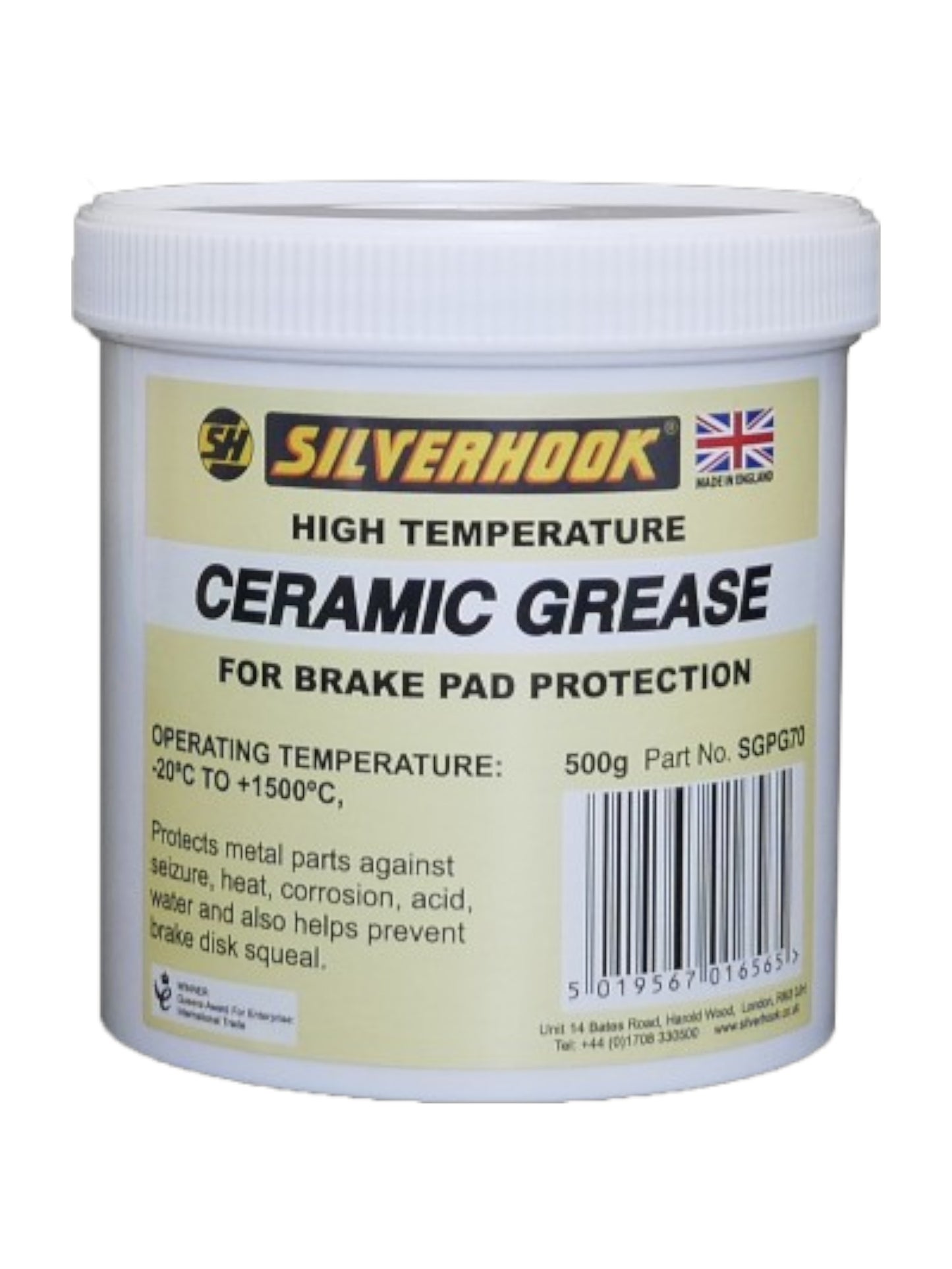 Silverhook Ceramic Grease 500g – High Temp Brake Pad Protection