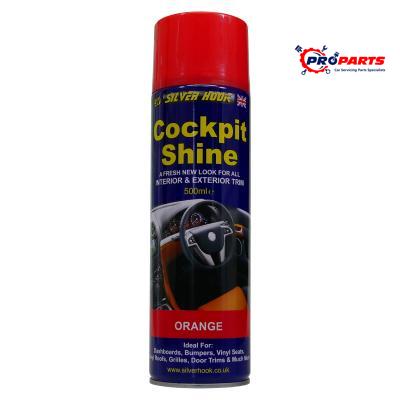 Silverhook Cockpit Shine 500ml – Orange Scent | High-Gloss Dashboard & Trim Restorer Spray