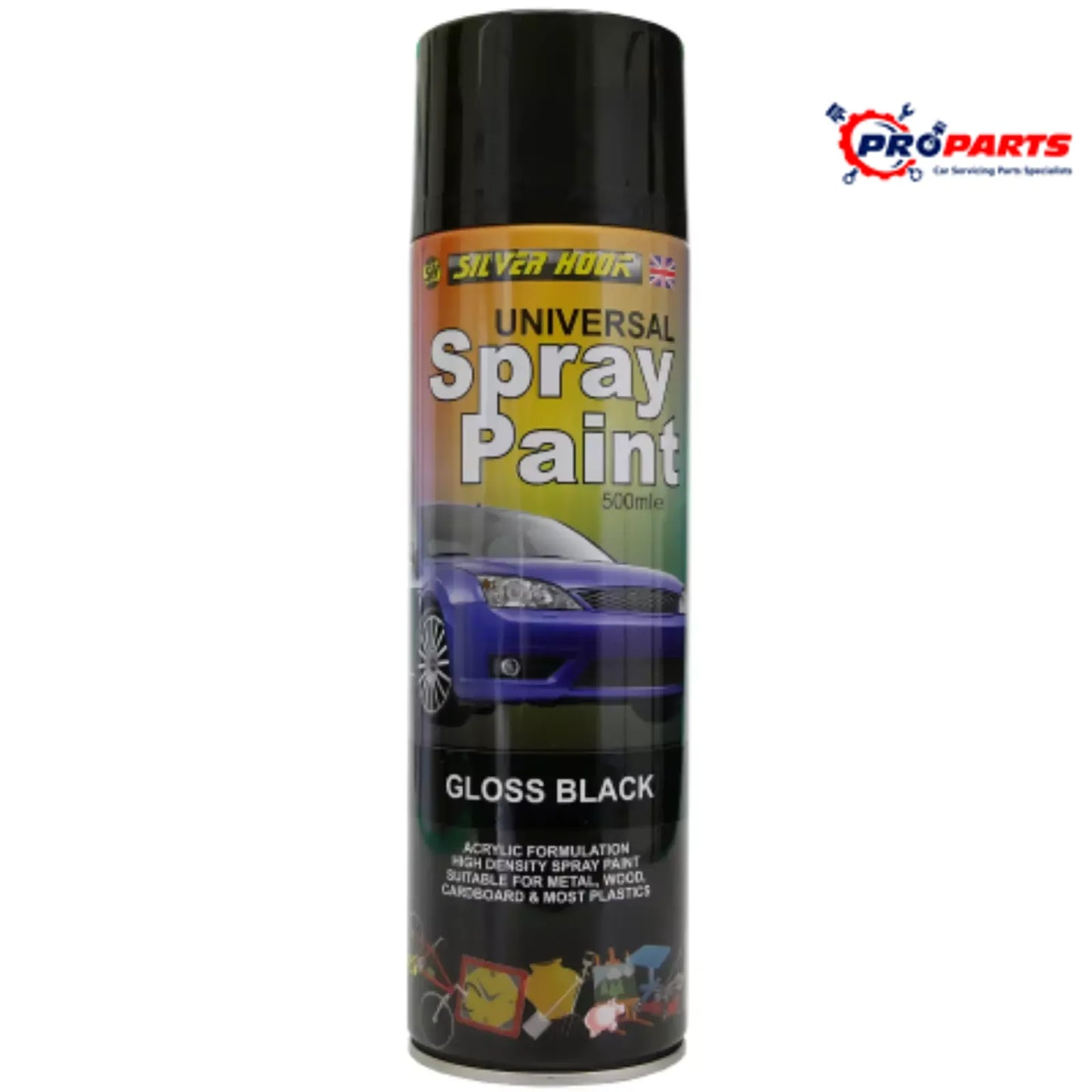 Silverhook Spray Paint Gloss Black 500ml