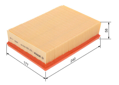 Bosch Air Filter 1457433004 for BMW 3 Series, 5 Series, Z3, Z4, X3 – E36, E39, E46, E83 Models