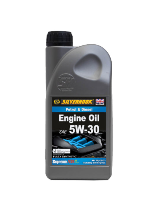Silverhook Fully Synthetic Engine Oil 5W-30 – 1L | Supreme Plus | Petrol & Diesel | API SP C2/C3