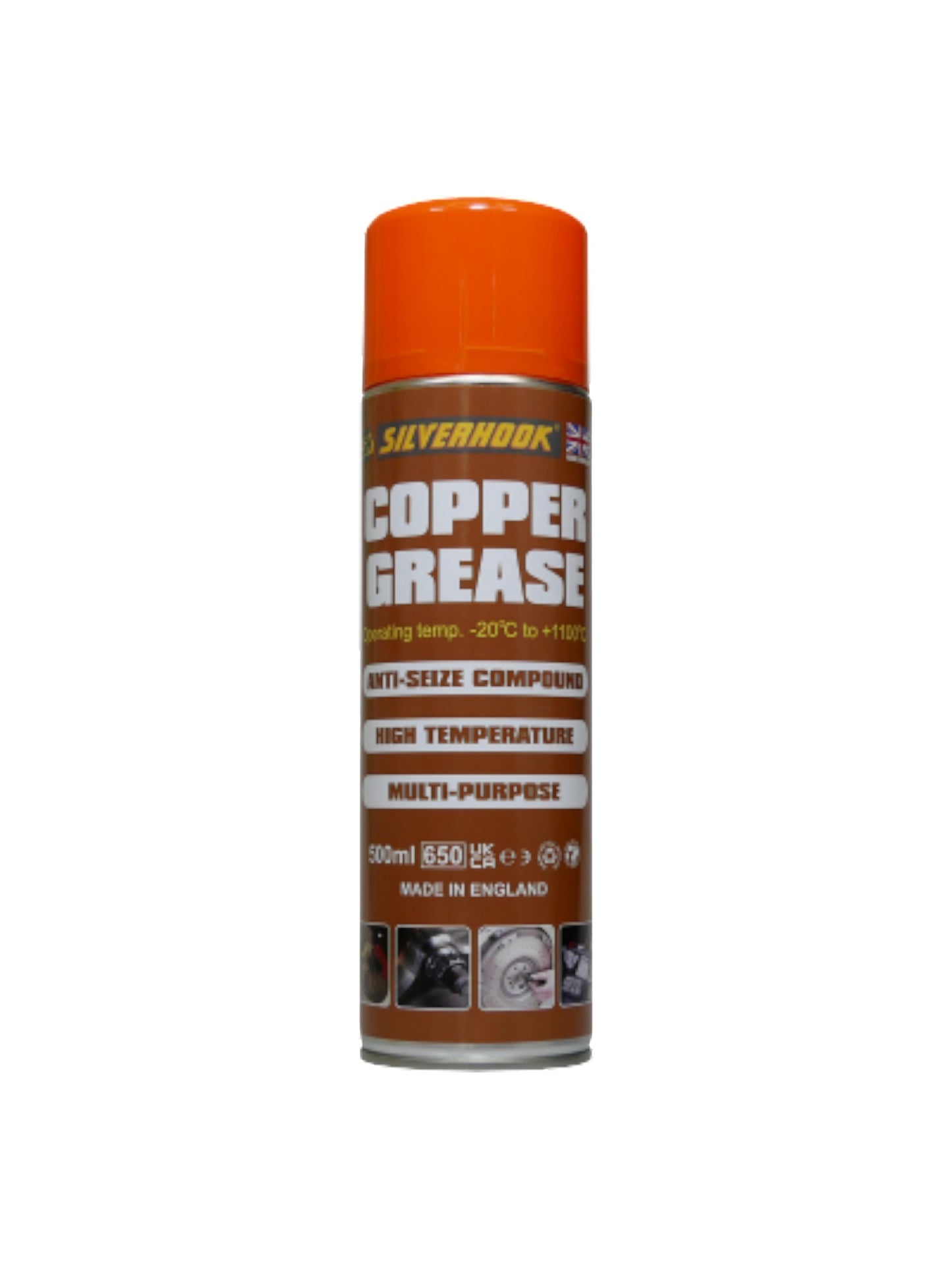 Silverhook Copper Grease Spray 500ml – High Temp Anti-Seize Lubricant for Brakes & Bolts