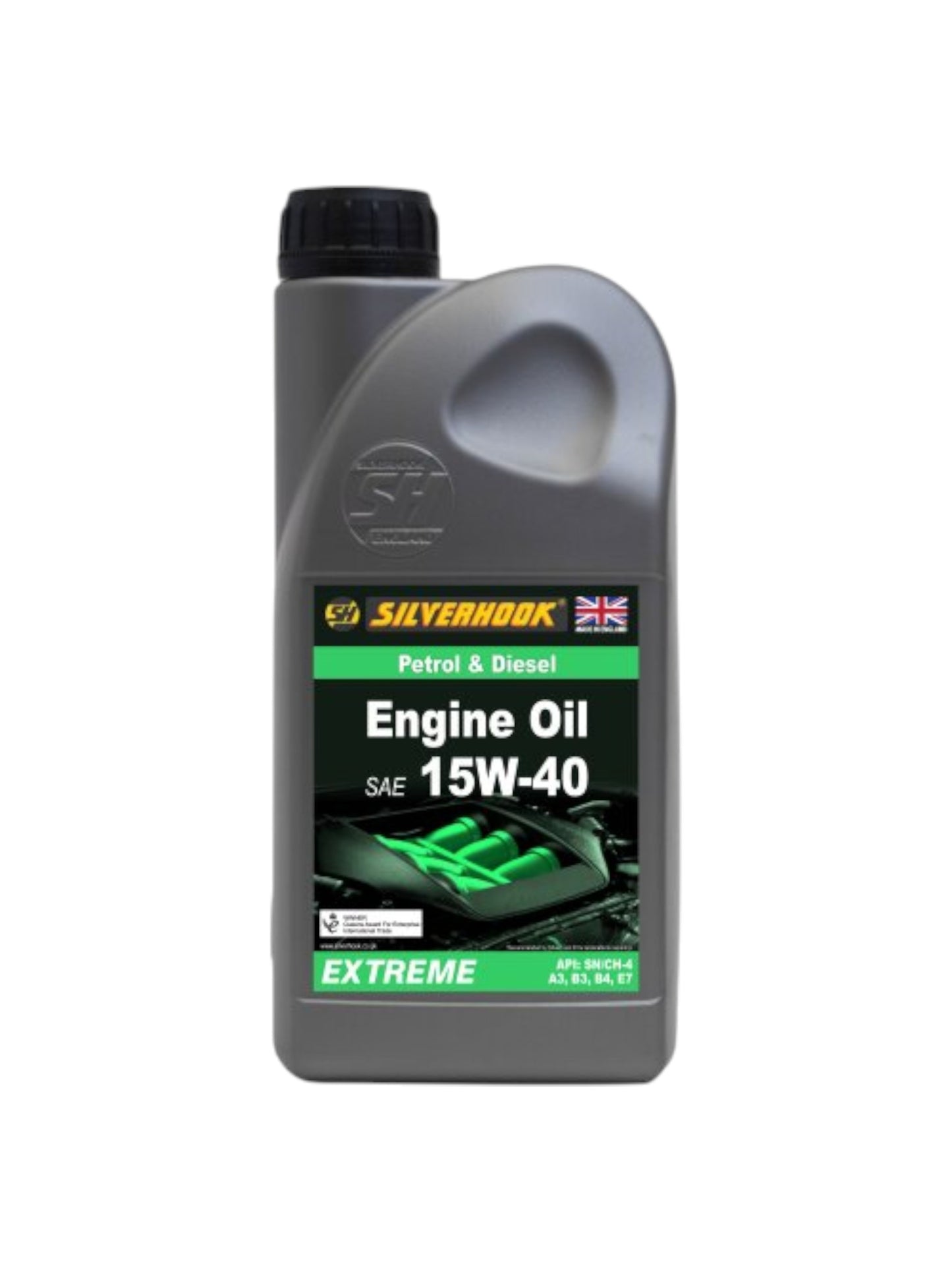 Silverhook Extreme 15W-40 Engine Oil 1L – Premium Mineral Motor Oil for Petrol & Diesel Engines | API SN/CH-4 | A3, B3, B4, E7 | High Protection & Performance Lubricant