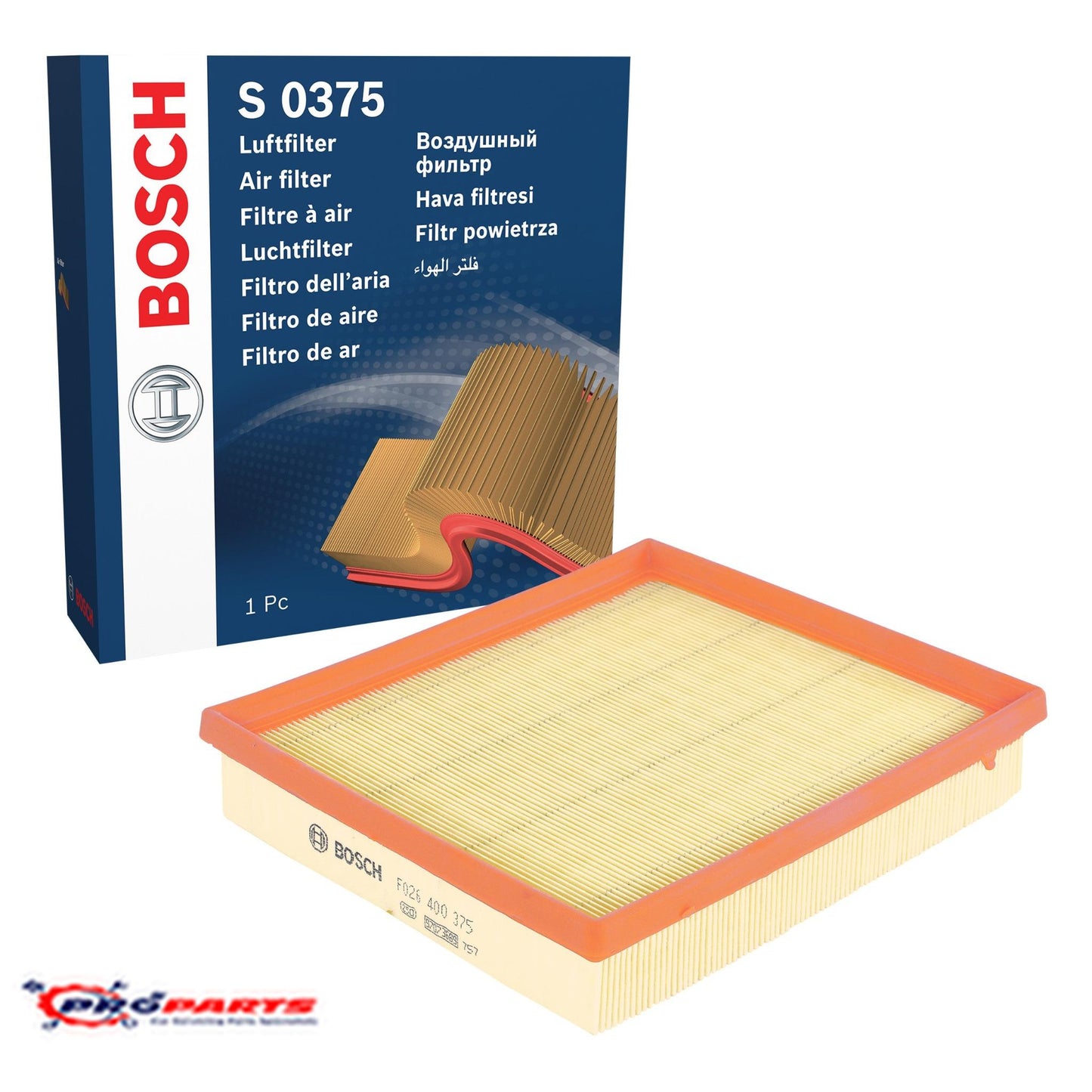 Bosch Air Filter F026400375 for BMW 1, 2, 3, 4 Series – F20, F21, F22, F23, F30, F31, F32, F33, F34, F36 (2011–2022)
