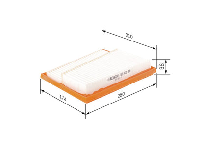 Bosch Air Filter F026400388 for Mercedes 3.0 CDI – C-Class, E-Class, S-Class, ML, GL, R, CLK, CLS (2005–2011)