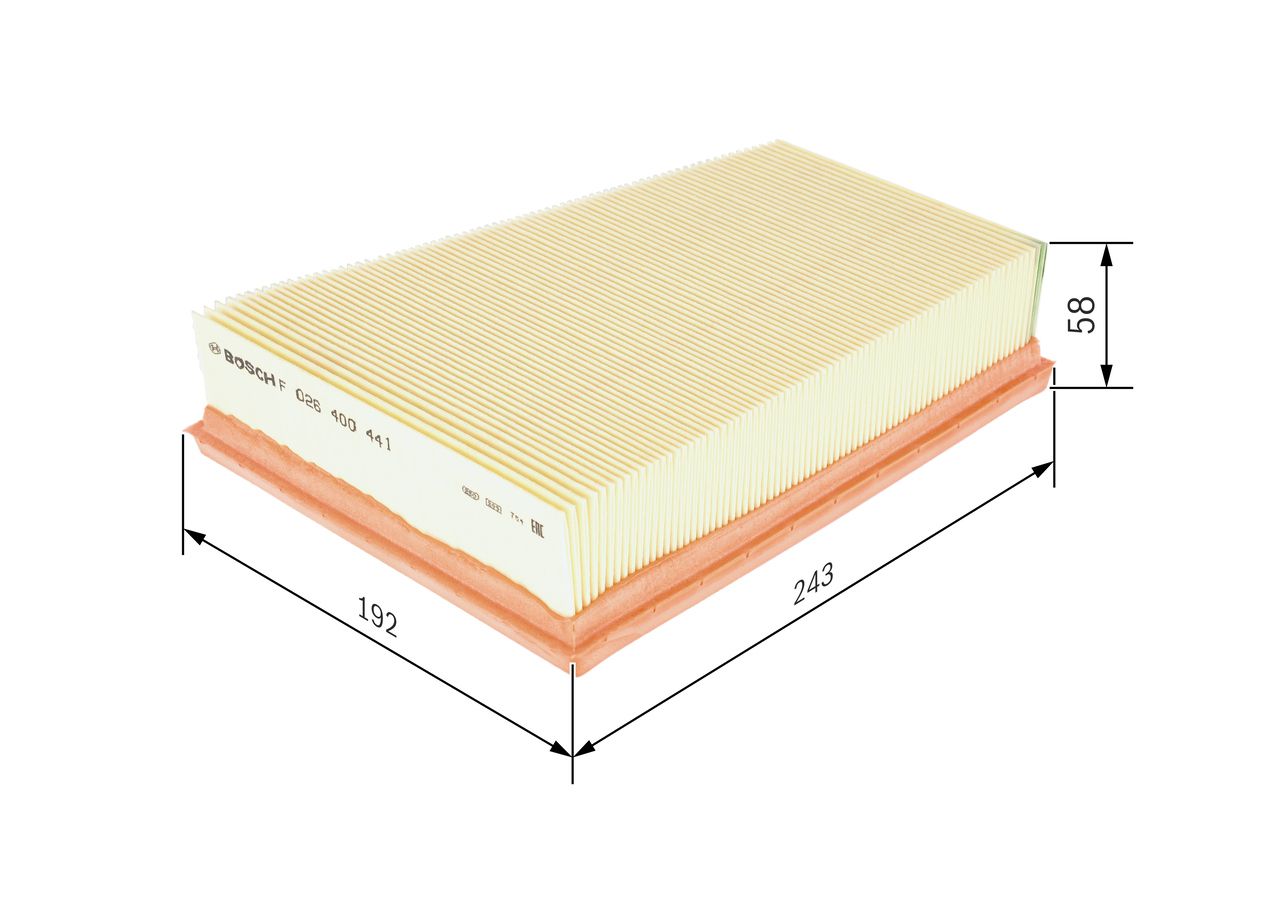 Bosch Air Filter F026400441 for Renault Megane, Scenic, Grand Scenic – 1.5 dCi, 1.6, 2.0 MK2