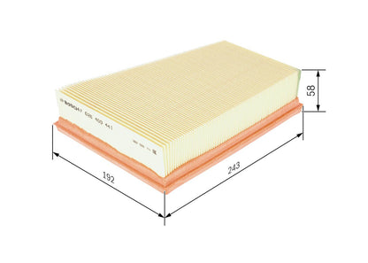 Bosch Air Filter F026400441 for Renault Megane, Scenic, Grand Scenic – 1.5 dCi, 1.6, 2.0 MK2