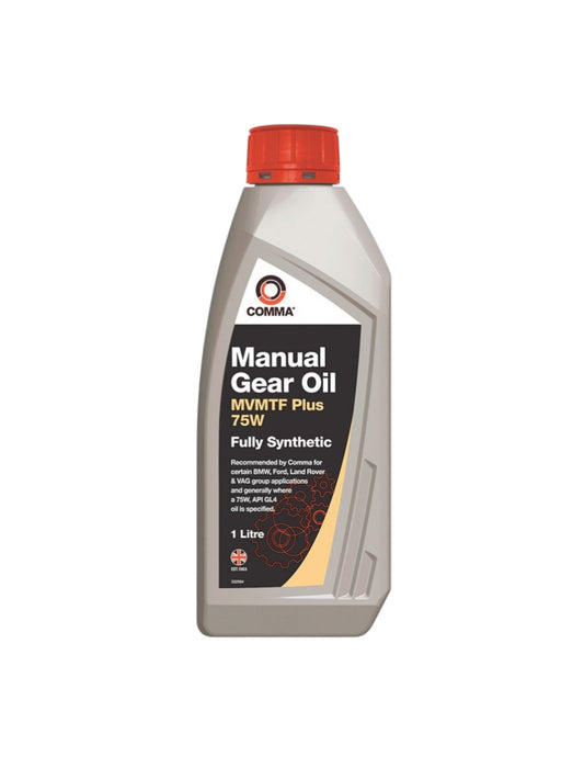 Comma Manual Gear Oil MVMTF Plus 75W Fully Synthetic 1 Litre API GL-4 Transmission Fluid for BMW Ford Land Rover VAG