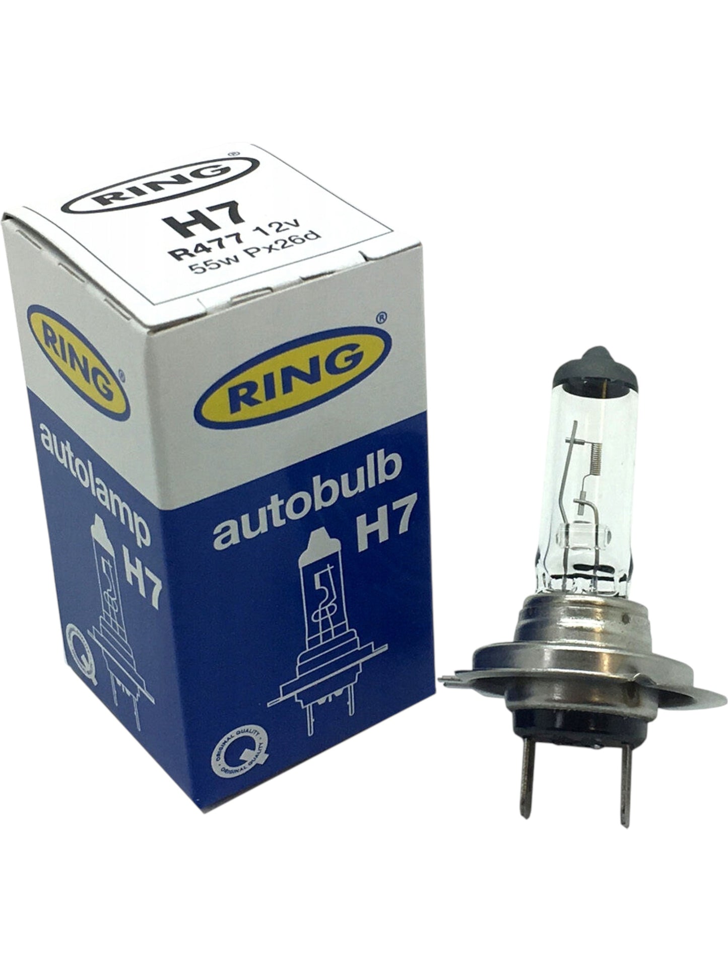 Ring H7 Headlight Bulb R477 – 12V 55W PX26d | Premium Halogen Headlamp Replacement | OEM Quality Auto Bulb for High Beam & Low Beam | Clear Bright White Light | Road Legal E-Marked