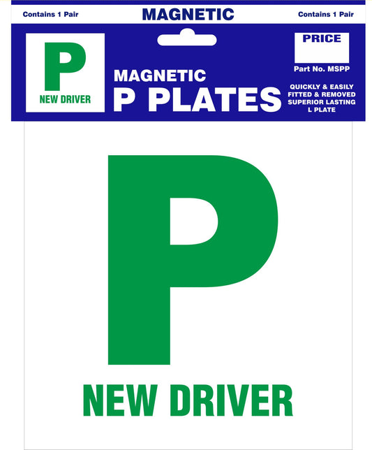 Magnetic P Plates – New Driver - Pair