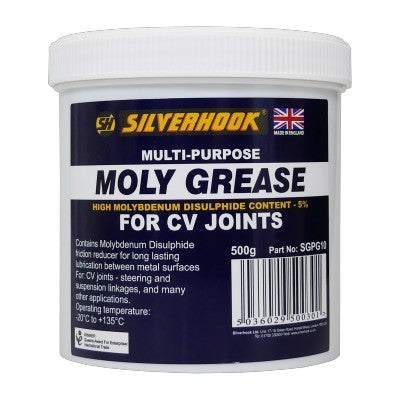 Silverhook Moly Grease 500g – CV Joint & High-Load Bearing Grease | Multi-Purpose with Molybdenum Disulphide