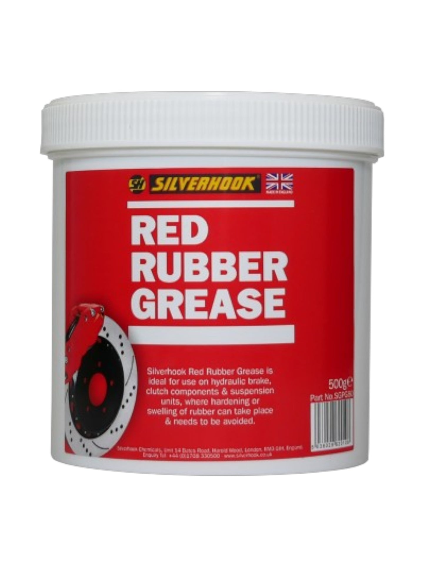 Silverhook Red Rubber Grease 500g – Brake & Clutch Lubricant