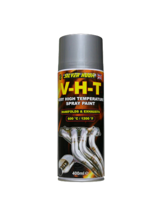 Silverhook VHT Spray Paint Silver 400ml – Very High Temperature Coating for Exhausts & Manifolds (Up to 600°C)