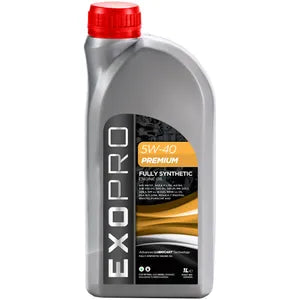 Exopro 5W-40 Premium Fully Synthetic Engine Oil 1L – ACEA A3/B4 – API SN/CF – Petrol & Diesel – Turbo Safe
