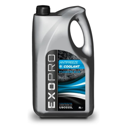 Exopro Standard Blue Antifreeze Coolant 5L – 2-Year Protection – Universal Petrol & Diesel – Anti-Corrosion Formula