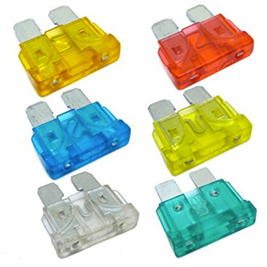 Mixed Blade Fuse Set – Standard Automotive Fuses | Assorted Amp Ratings | Car, Van, Motorbike | 10-Pack