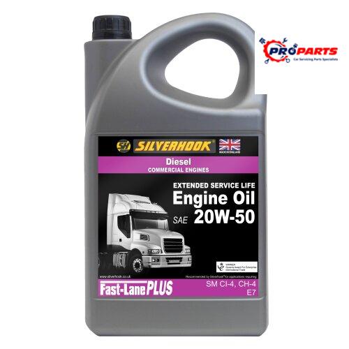 Silverhook 20W-50 Diesel Engine Oil 5L – Fast-Lane Plus | SM CI-4, CH-4, E7 | Commercial Engines