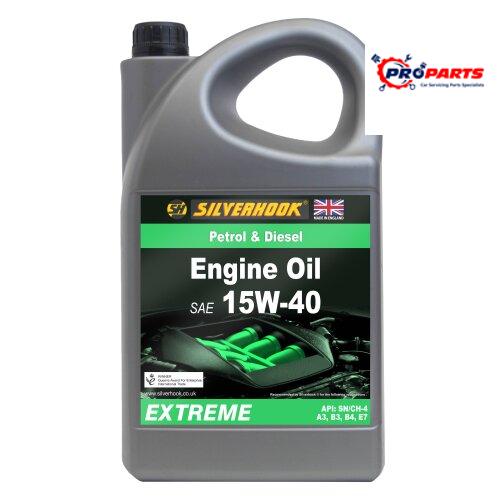 Silverhook Extreme Engine Oil 15W-40 – 5L | Petrol & Diesel | API SN/CH-4 A3/B3/B4/E7