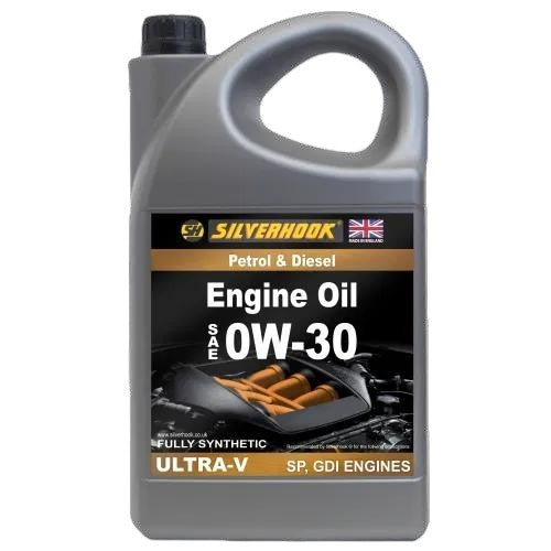 Silverhook Ultra-V 0W-30 Fully Synthetic Engine Oil – 5 Litre for Petrol & Diesel GDI Engines