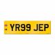 JEPSON Made-up oversize car rear plate with UK identifier: 533 x 152mm