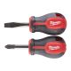 MILWAUKEE Tri-Lobe Screwdriver Stubby Set (2pc)