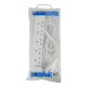 STATUS 6 Way Extension Socket - White - 2m