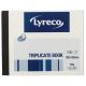 LYRECO Triplicate Book - 130 x 105mm - 100 Numbered Sheets