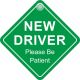 CASTLE PROMOTIONS Suction Cup Diamond Sign - New driver please be patient