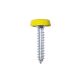 PEARL CONSUMABLES Number Plate Plastic Top Screws - Yellow - Pack Of 50