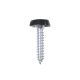 PEARL CONSUMABLES Number Plate Plastic Top Screws - Black - Pack Of 50