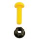 WOT-NOTS Number Plate Plastic Nut & Screw - Yellow